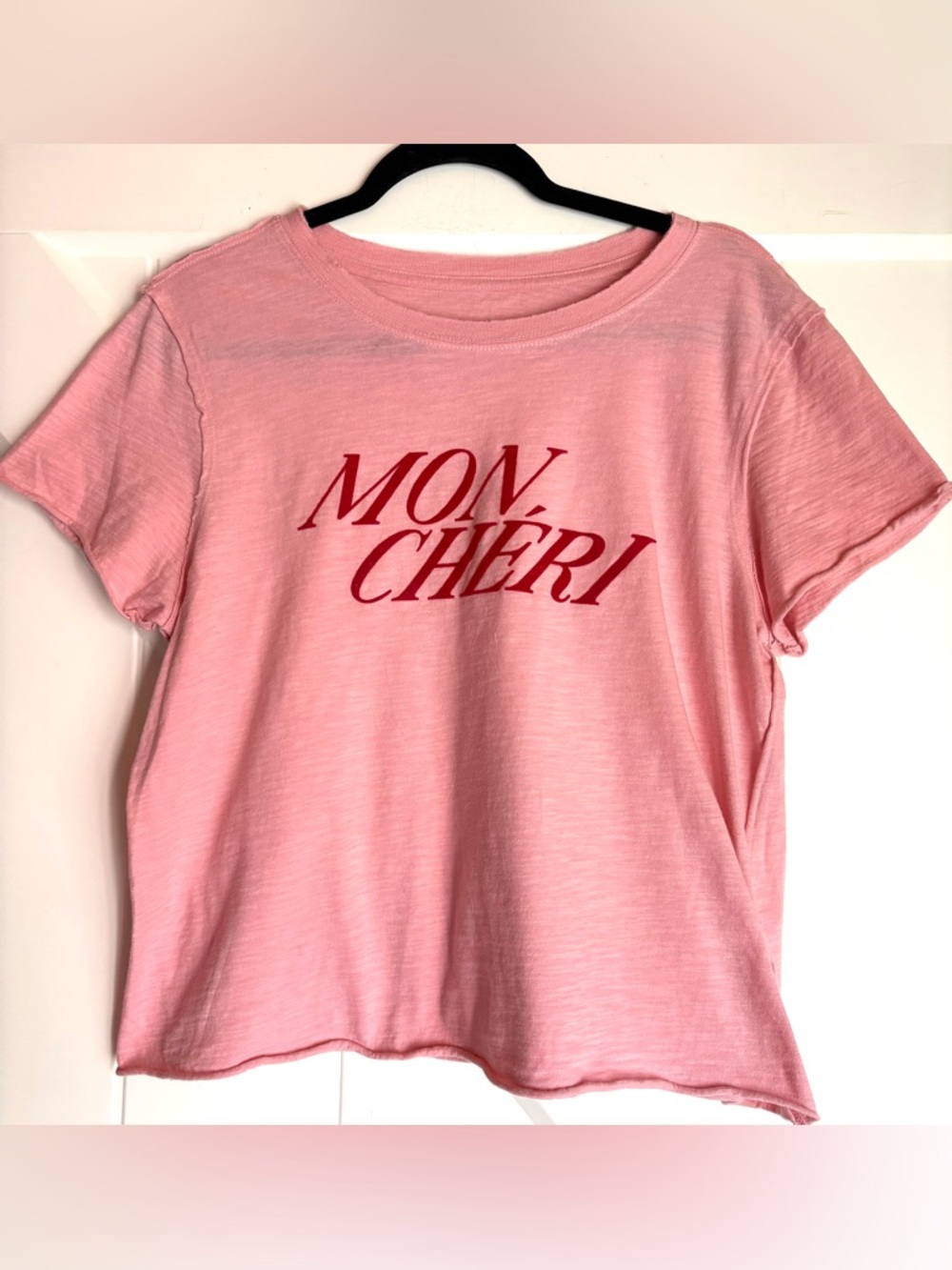 Maeve Pink Short Sleeve Mon Cherie Tee M